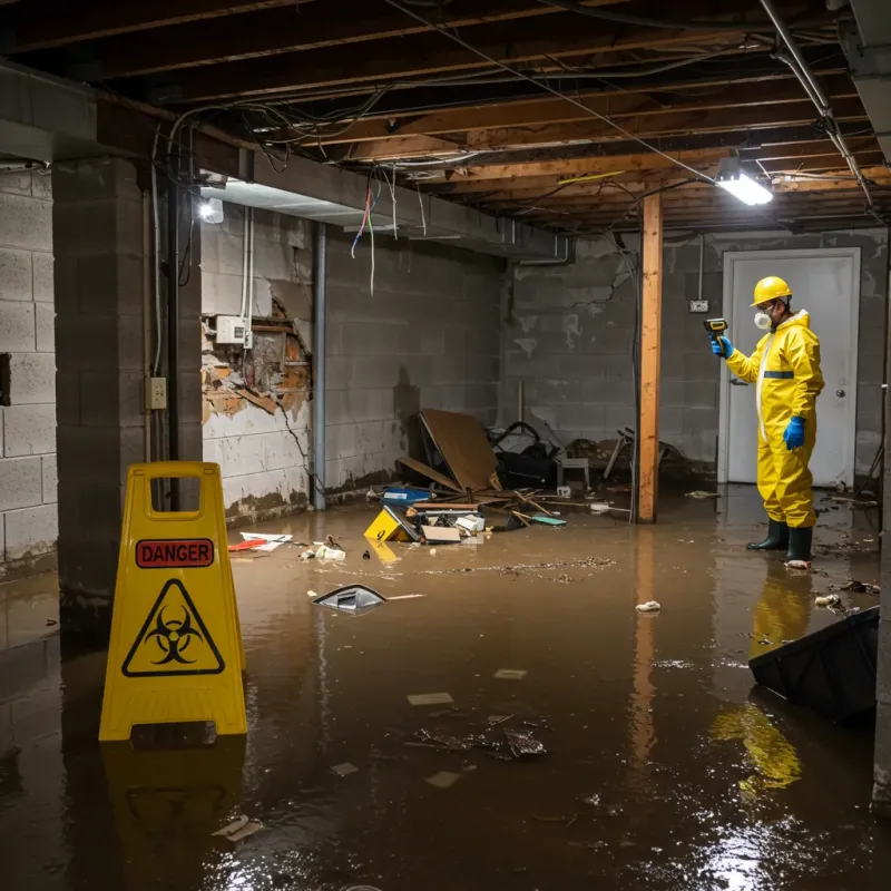 Flooded Basement Electrical Hazard in Greenlee County, AZ Property