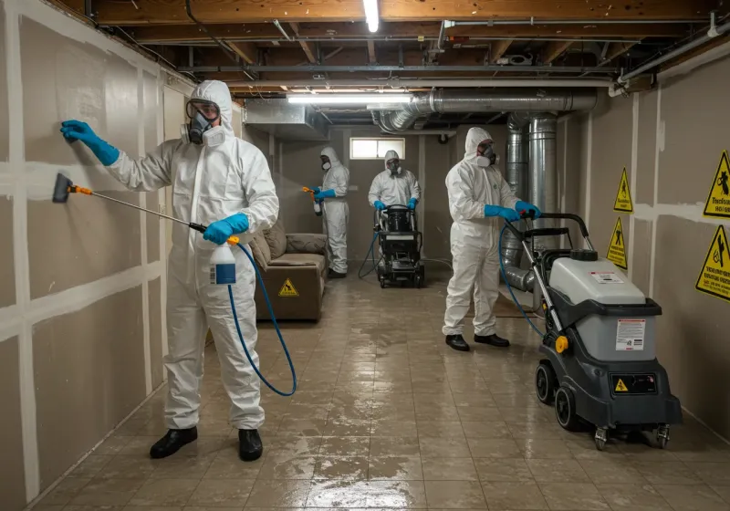 Basement Moisture Removal and Structural Drying process in Greenlee County, AZ